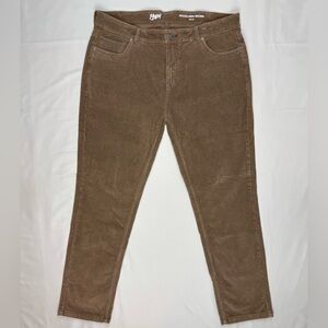 Mugsy Mens Woodlands Brown Corduroy Pants 38 x 32 Stretch Tapered B5